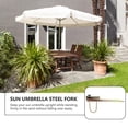 thumbnail image 3 of FENGGUIQU 1 Pce Support de Parasol de Plage Base Dorée en Fer Robuste pour Parasol, 3 of 7