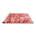 thumbnail image 2 of Ahgly Company Machine Washable Indoor Square Abstract Red Modern Area Rugs, 5' Square, 2 of 4