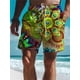 thumbnail image 5 of Bañador con estampado 3D de flores para hombre, pantalones cortos elásticos con cordón, estilo hawaiano, para vacaciones y playa, 5 of 5