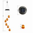 thumbnail image 3 of Halloween Solar Powered Pumpkin And Hummingbird Wind Chime Light Outdoor Garden Decoration 10 in Tall With Stake, 3 of 8