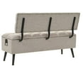 thumbnail image 4 of vidaXL Storage Bench Hall Bench with Backrest for Living Room Faux Leather, 4 of 18