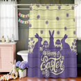 thumbnail image 5 of Shower Curtain for Bathroom Easter Egg Bunny Yellow Plank Waterproof Bath Curtains Shower Curtains with Hooks,Country Wildflower Bunny Bathroom Curtain Privacy Drapes for Bathtubs Toilet 36x72in, 5 of 9