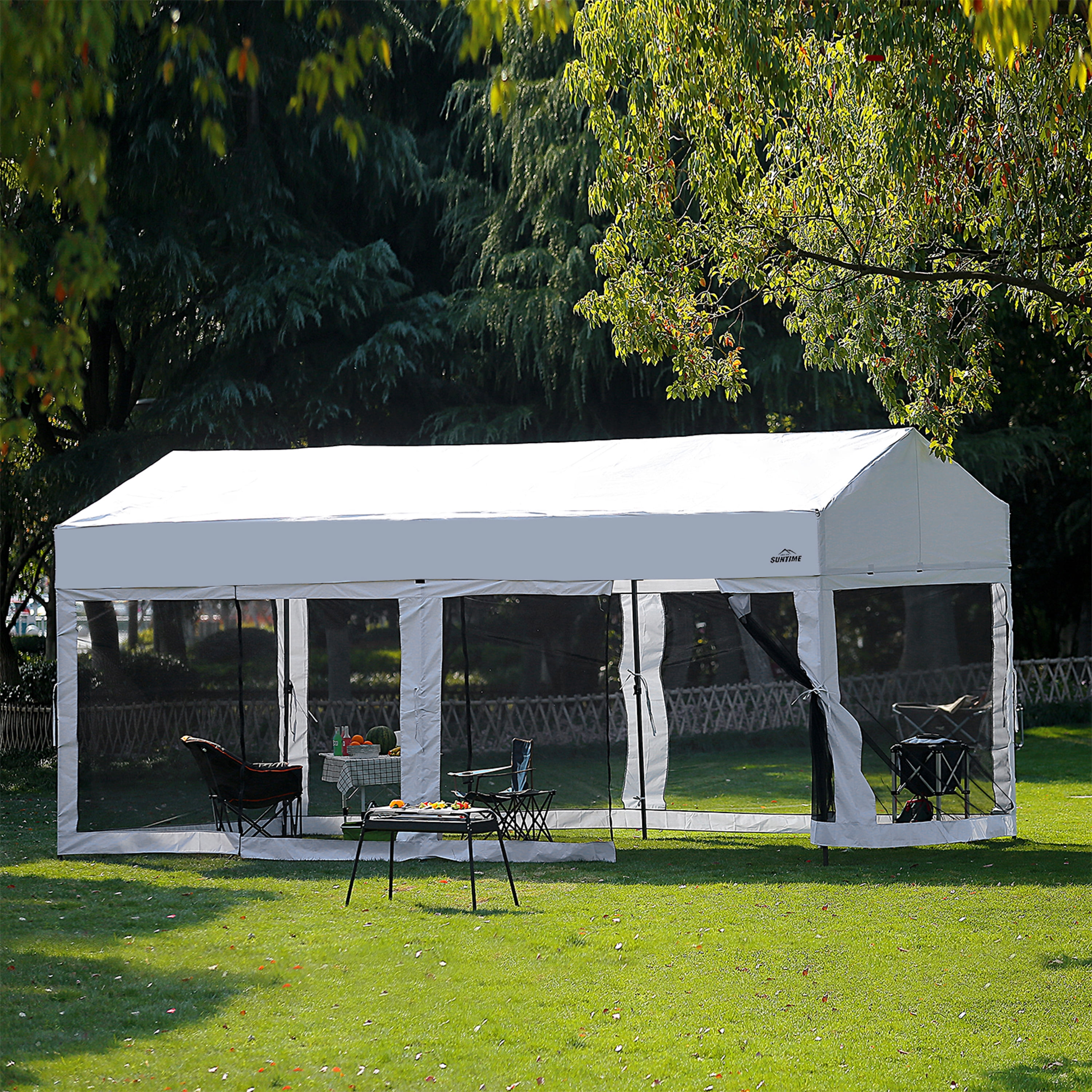 10' X 20' Easy Pop Up Canopy Party Tent Heavy Duty Garage Car Shelter ...