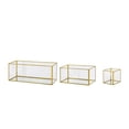 thumbnail image 2 of A&B Home Glass Boxes with Gold Rim - Set of 3 - Clear/Gold, 2 of 4