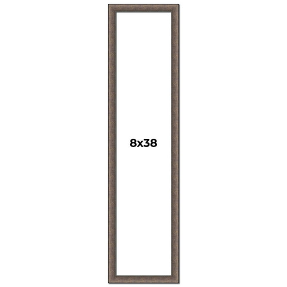 8x38 Frame Silver Real Wood Picture Frame Width 1.25 Inches | Interior Frame Depth 0.5 Inches |