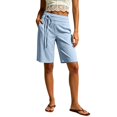 thumbnail image 2 of Shorts for Women High Waist Solid Wide Leg Shorts Drawstring Pocket Casual Womens Shorts BU2 XL, 2 of 4