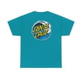 thumbnail image 2 of Santa Cruz WAVE DOT Blue Yellow Tee Skateboard California Retro T Shirt Print - Tropical Blue / XL, 2 of 5