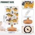 thumbnail image 3 of Bedside Desk Lamp LED Bulb Night Light USB Power Fabric Lampshade Table Lamps Cute Dinosaurs and Leaf, 3 of 7