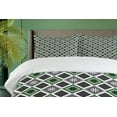thumbnail image 4 of Ambesonne Geometric Duvet Cover Sets, Mediterranean Cultures, 2-King, Green White, 4 of 7