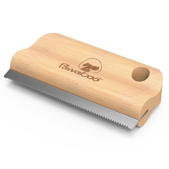Pawaboo Deshedding Brush for Dogs & Cats, Dog Hair Removal Comb with Ergonomic Gripping, Wooden Grooming Shedding Brush for Short Hair Dogs and Cats, Hangable Pet Cleaning Comb Supplies