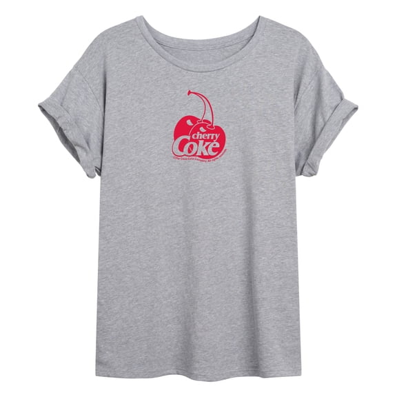 Coca-Cola - Cherry Coke Logo - Juniors Oversized Graphic T-Shirt