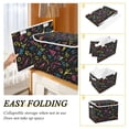 thumbnail image 2 of Yayeee Collapsible Cube Storage Bin with Lid Fabric Closet Decorative Basket with Handles, Black Neon Lightning, 2 of 7