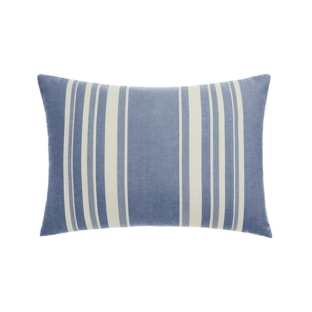 Gap Home Yarn Dyed Variegated Stripe Decorative Oblong Throw Pillow