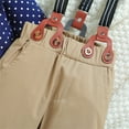 thumbnail image 2 of Ketyyh-chn99 Baby Suits Baby Boys Suits Gentleman Formal Wedding Suspenders Outfit with Bowtie Clothes Set Khaki,0-6 Months, 2 of 5