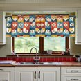 thumbnail image 3 of Yayeee Kitchen Curtains Tier Set of 2 Light Filtering 57"x36" Over Sink Window Panels, Yellow Checkered Daisy, 3 of 7