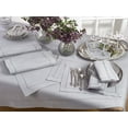 thumbnail image 4 of Saro Lifestyle 6302.GY16120B 16 x 120 in. Rochester Collection Table Runner with Hemstitched Border, Gray, 4 of 6