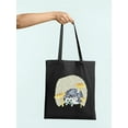 thumbnail image 3 of World Art Group Fairytale Hedgehog Tote Bag - Grace Popp Designs, One Size Cotton Canvas Tote Bag, 3 of 4