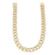 thumbnail image 2 of Collar cubano para hombre, joyería de diamantes de 16 pulgadas, collar de hip hop, cadena de eslabones cubanos de Miami, oro, 2 of 14