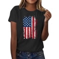 thumbnail image 4 of Vetsdori Women's 4th of July Shirts Short Sleeve Patriotic Pullover Red White and Blue Casual USA Years Anniversary Graphic,Summer Independence Day Shirts for Women Crew Neck, 4 of 7