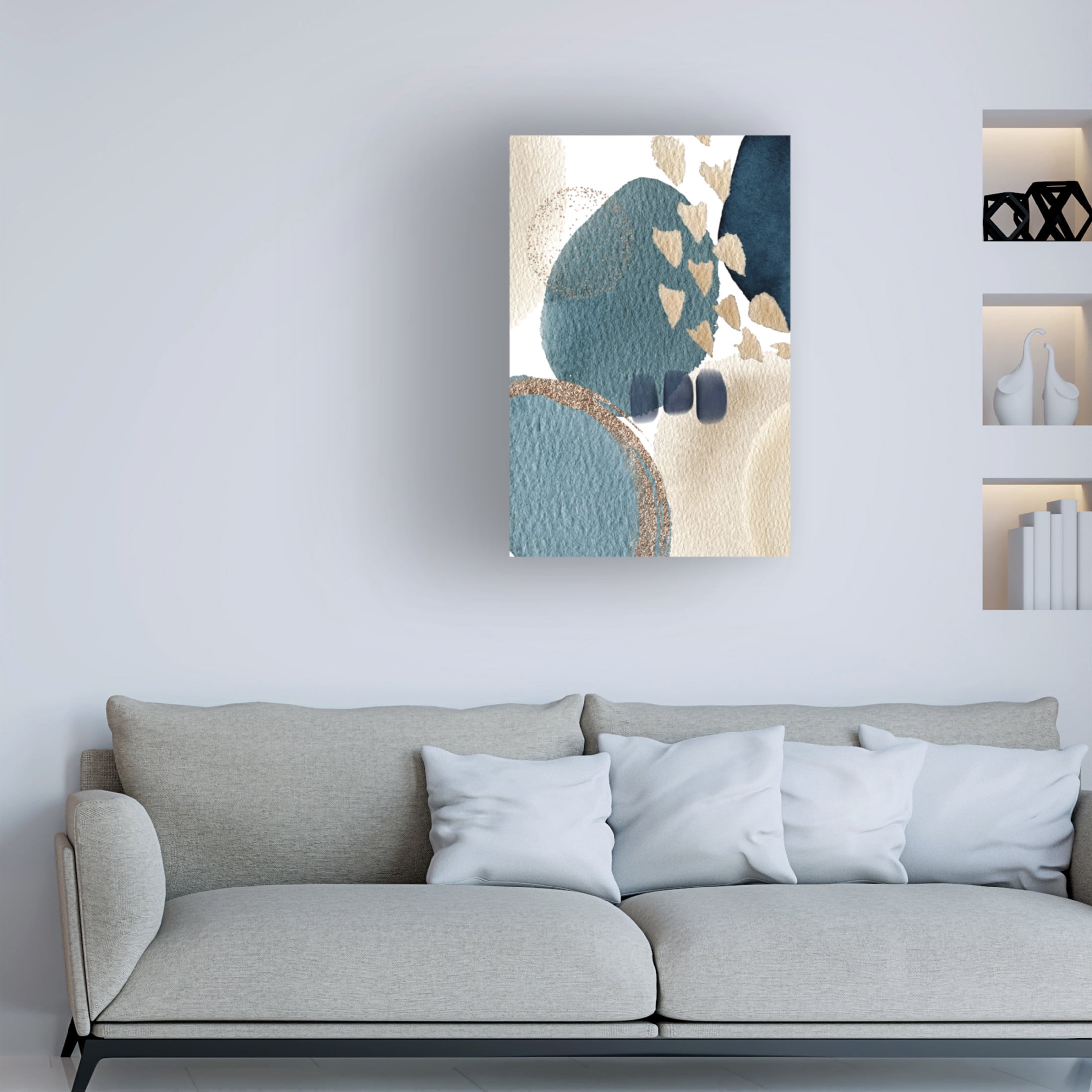 Trademark Fine Art Sally Ann Moss Blue Beauty 3 Canvas Wall Art