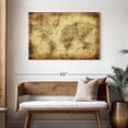 thumbnail image 3 of Elephant Stock Ancient World Map Wall Art - Horizontal Canvas Wall Art - Living Room Wall Decor - Map Canvas - Black And Yellow Decor - 45" x 30", 3 of 8