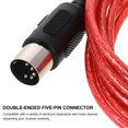 thumbnail image 3 of unbranded Cable En Espiral Para Electrónico Rojo Compatible Con Sintetizadores Y Pianos Digitales, 3 of 8