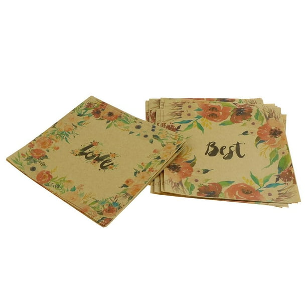 42 UNIDS Vintage Kraft Pudding Botella Papel de Botella Dulce Mini Papel de sellado cuadrado 50M Cuerda de papel DISPONIBLE Papel de sellado B Macarena Papel para sellar botellas de pudín