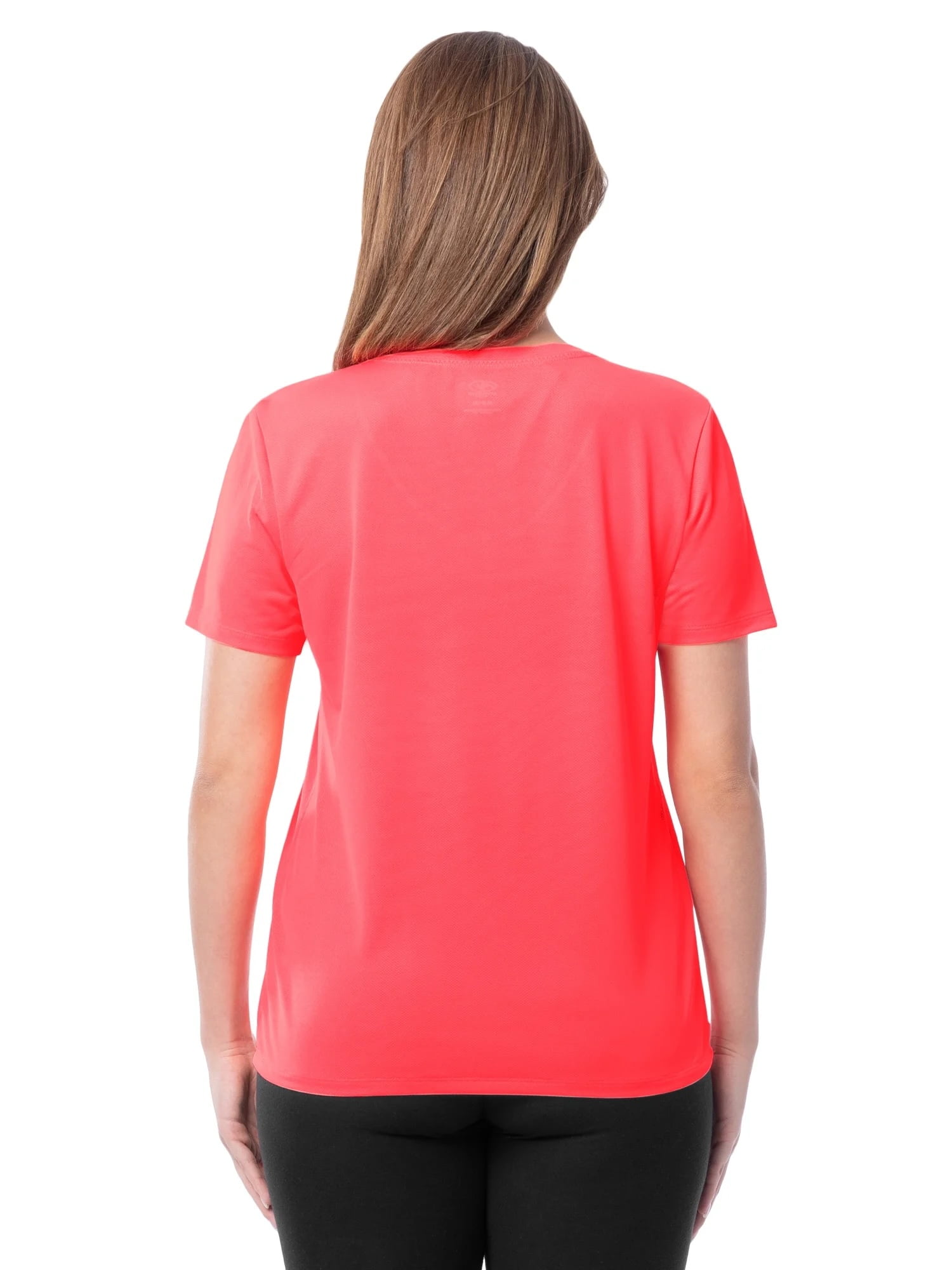 Athletic Works Women's Active Texture Knit V-Neck Tee, Sizes XS-XXXL