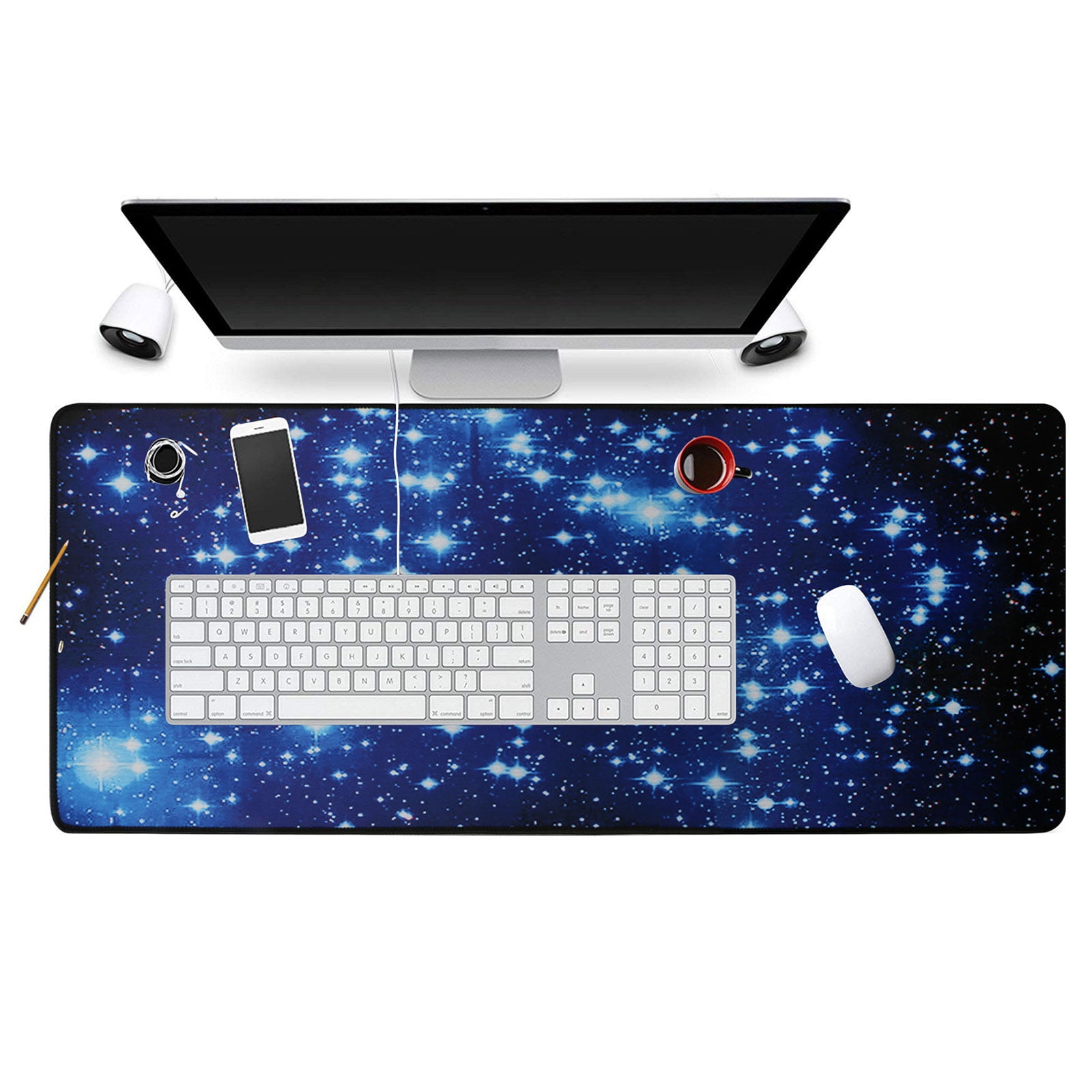 RGB Large Gaming Mouse Pad, TSV Extended Thick LED Keyboard Pad with 9  Lighting Modes, Anti-Slip Waterproof Oversized Computer Mouse Pad Mat