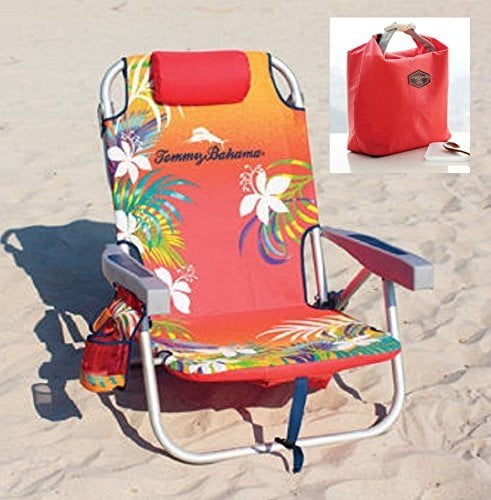 Tommy Bahama 2016 Backpack Cooler Chair with Storage Pouch and Towel Bar 