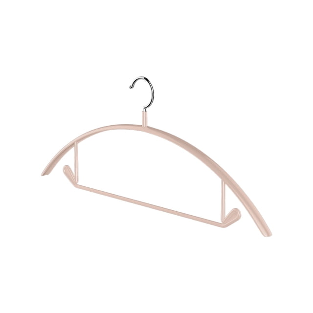 Space Saving Clothes Hangers Velvet Coated Metal Core With Chrome Hooks And Horizontal Accessory Bar 10 Pack