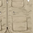 thumbnail image 5 of Blekii Kids Outdoor Utility Fishing Vest Zip up Sleeveless Casual Cargo Jacket Khaki 120, 5 of 6