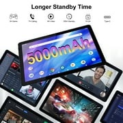 Veidoo 10.1 Tablet, Octa-Core Processor,8(4+4)GB RAM, 128GB, Android 13, Wi-Fi 6 Tablets with Gray Cover