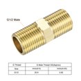 thumbnail image 3 of Unique Bargains G1/2 Male Thread Brass Pipe Fitting 50mm Length Hex Connector Pipe Adapter 3 Pack, 3 of 5