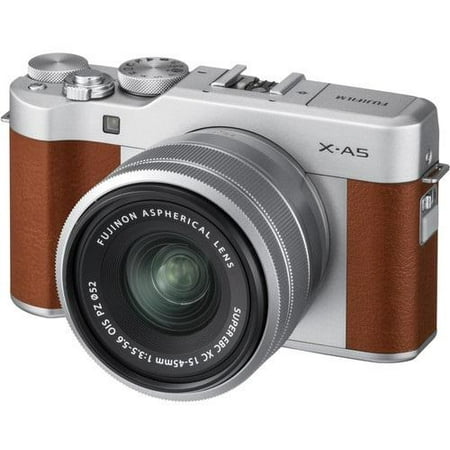 - Fujifilm X-A5 Mirror-less Digital Camera with 15mm-45mm OIS PZ Lens (Brown)