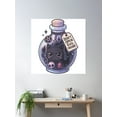 thumbnail image 2 of Kawaii Pure Evil Cat Inside Pastel Goth Poster Wall Art, Modern Wall Decor For Living Room Bedroom, 30x30 UNFRAMED, 2 of 3