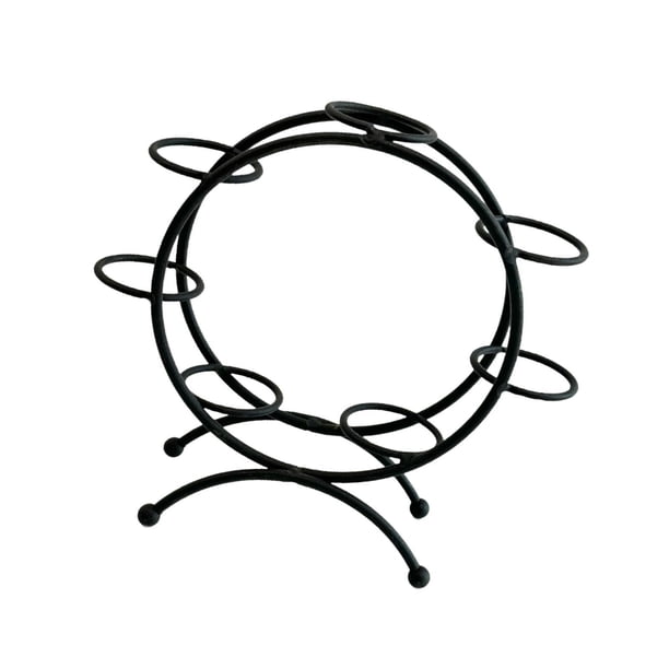 Soporte de Bola de Cristal Hugo Base de Metal Negro