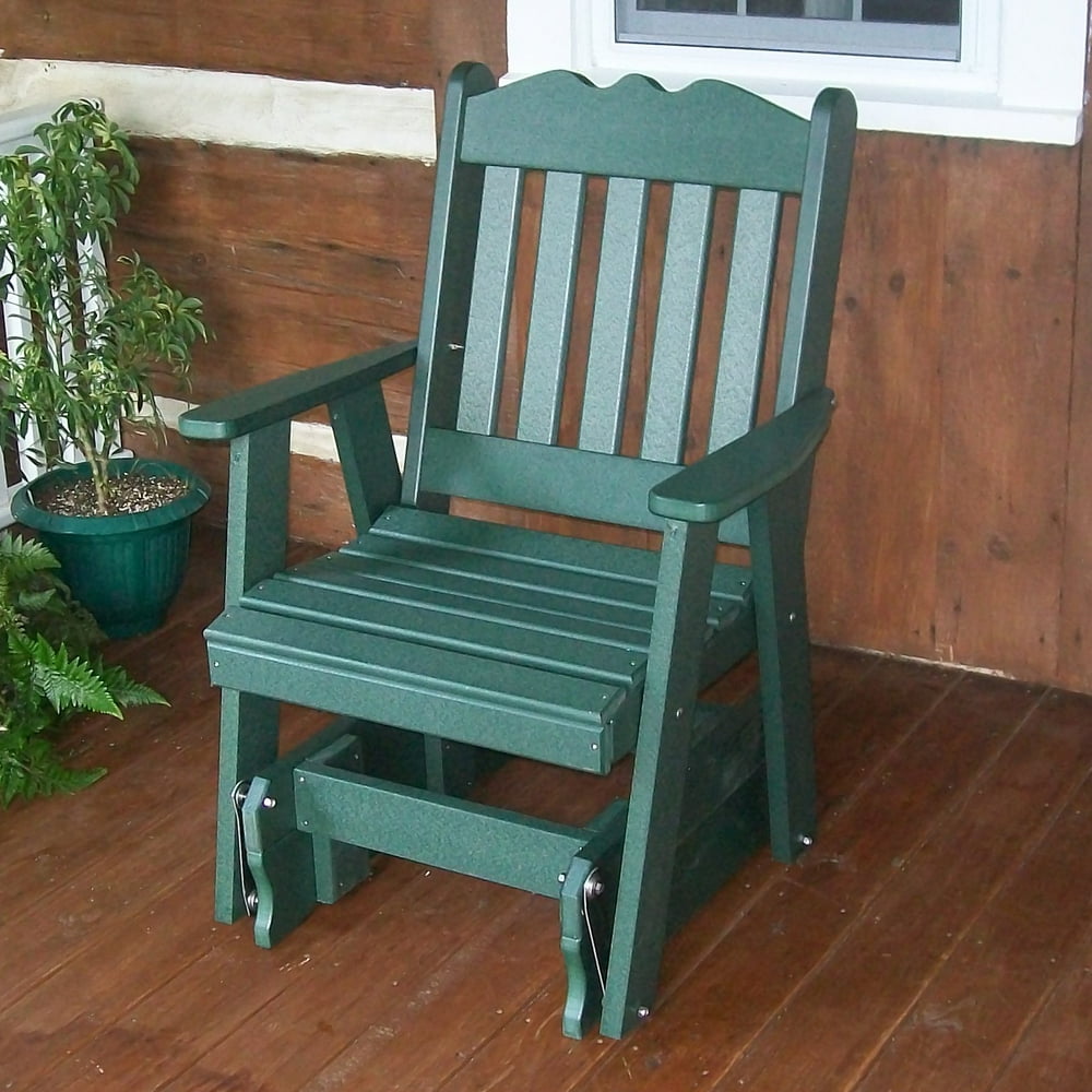 A & L Furniture Royal English Poly Recycled Plastic 2 ft. Glider Chair