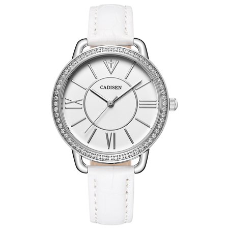 Luxury Leather Gift - Cadisen Fashion Women Watches Quartz Luxury PU Leather Dress Wrist Watch Simple Causal Gift for Women