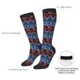 thumbnail image 4 of Vsdgher Vintage Corn Pattern in Red Blue Knee Socks, High Socks Long Stretchy Sock Women Knee High Stocking, Long Socks for Women, 4 of 6