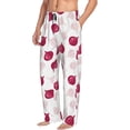 thumbnail image 3 of Mens Pajama Pants - Soft Sleep & Lounge Pants for Men, purple Onion white Cuteness Casual PJ Bottoms Pants with Pockets, 3 of 5