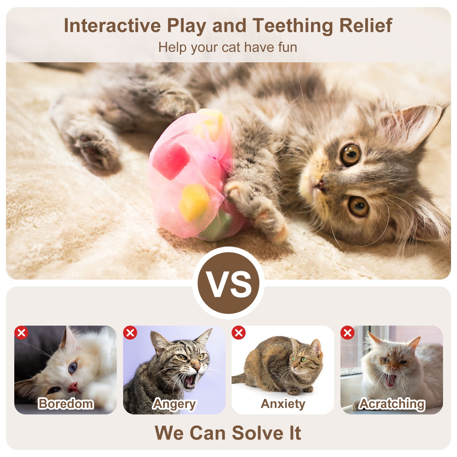 Uxcell Bite Resistant Catnip Playing, Durable and Interesting, Simulated Fish Cat Teeth Chew Playing Catnip Filled (8 Color, 7 Pcs), Intended for Bedroom / Balcony (3 Types)