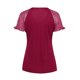 thumbnail image 5 of Forme a mujeres la camiseta floral de la manga del cordón del lazo del uno mismo Ahueca hacia fuera Abanopi Borgoña M, 5 of 7