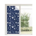 thumbnail image 6 of Navy Blue Christmas Window Privacy Film Stained Glass Window Film Decorative Windows Cover Static Windows Cling for Glass Door Xmas Trees Snowflake Winter Botanical Stickers for Bathroom 35.4"x78.7", 6 of 7