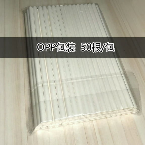 BERTDOMD 50pcs Cotton Candy Disposable Paper Sticks for DIY Candies Cake Pops and Lollipop Wrapping Cotton Candy Packing Supplies