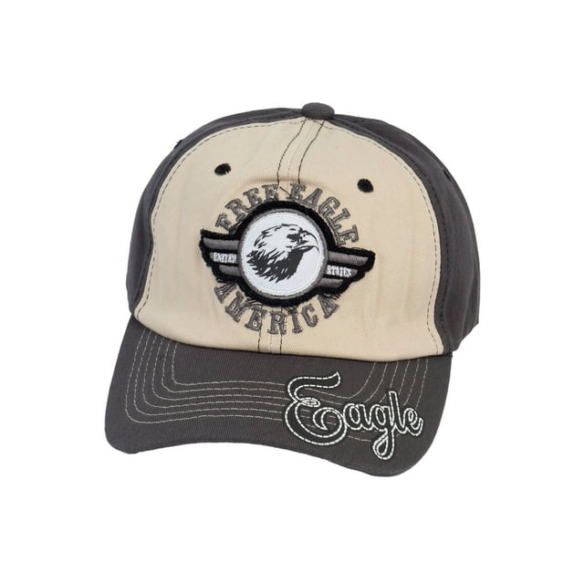 Gravity Threads Men's Eagle USA Original Adjustable Baseball Hat - Grey