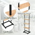 thumbnail image 6 of 4 Tier Champagne Wall Holder for Party, 16 Glasses Wooden Champagne Wall Stand Holds, Champagne Wall Flute Stand, Champagne Tower Stand Wine Rack Display Holder for Wedding and Party(Wooden), 6 of 9