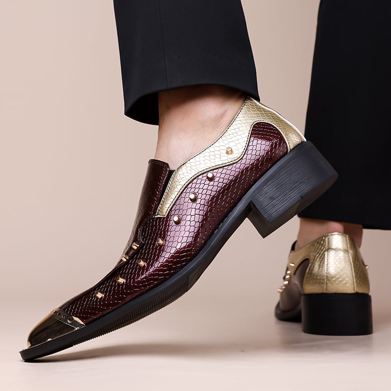 men's rose gold dress shoes White & Studded Pointed-Toe Loafers all set dress for baby birthday