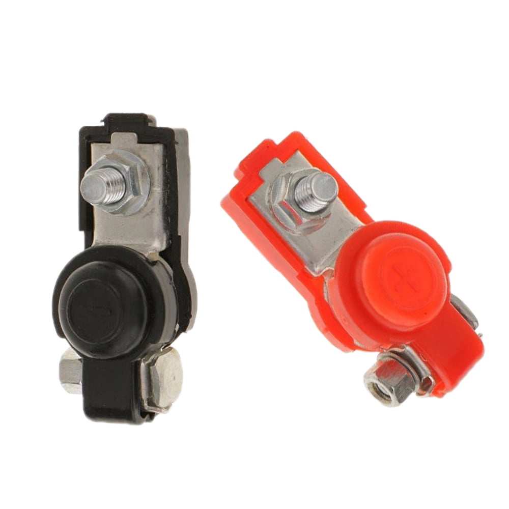Pair Auto Car Battery Terminal Clamp Clip Connector Adjustable Positive