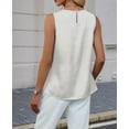 thumbnail image 6 of Women'S Silk Satin Tank Top Summer Business Casual Outfit 2025 Sleeveless Work Dressy Shirt White XXL, 6 of 7